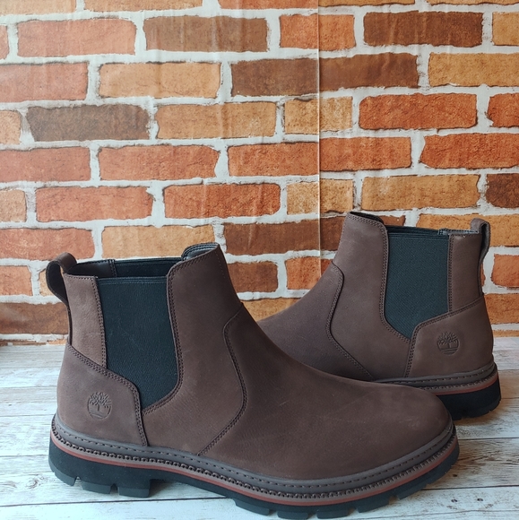 TIMBERLAND MEN'S PORT UNION CHELSEA DK BROWN NUBUC - Picture 3 of 6